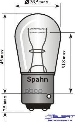 Лампа накаливания, фонарь сигнала тормож./ задний габ. огонь 1