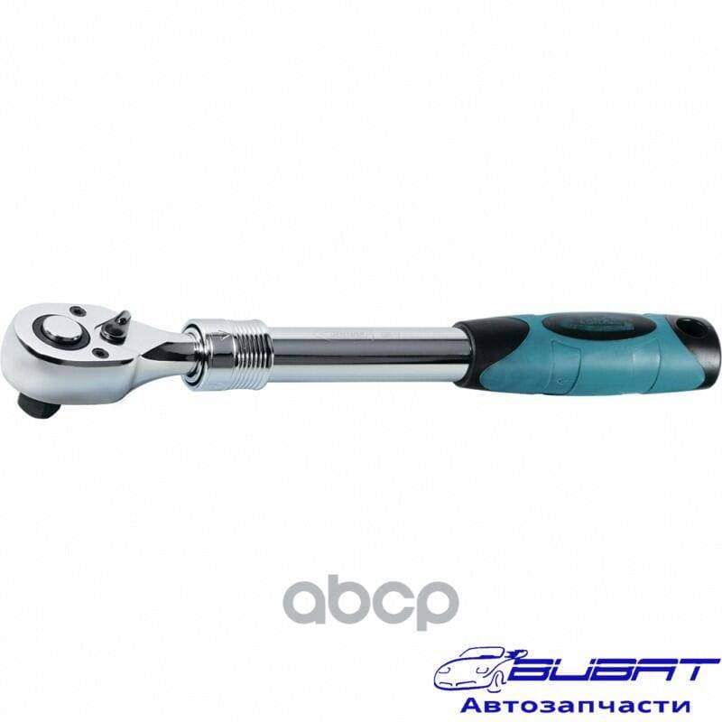 Ключ телескопический трещоточный 1/2"", 305-445 мм, CrV, хромир., 2-х комп. рукоятка GROSS 1