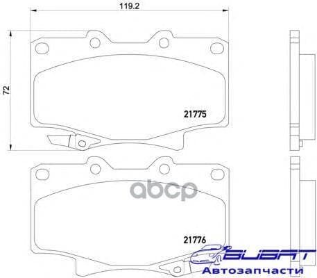 Колодки тормозные дисковые передн. LAND CRUISER - BUNDERA (PZJ7_ KZJ7_ HZJ7_ BJ7_ LJ7_ RJ7 LAND 2
