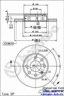 08.4475.10_диск тормозной передний!\ Opel Astra/Kadet 1.4-1.6D 81-00 1
