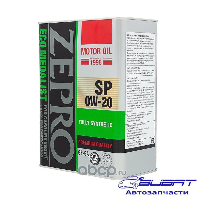 Масло моторное ZEPRO ECO MEDALIST FS SP/GF-6A 0W-20 4л 4250-004-0 2