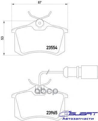 Колодки тормозные дисковые задн. GALAXY (WGR) ALHAMBRA (7V8 7V9) SHARAN (7M8 7M9 7M6) 1