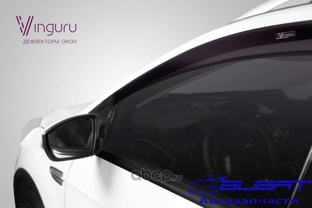 Дефлекторы окон Vinguru Renault Logan II 2014- сед накладные скотч к-т 4 шт., материал литьевой поликарбонат 7