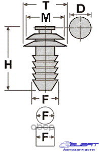 Клипса крепежная на Daihatsu 6777112010000, Lexus-Toyota 6777101010, Isuzu 8942264920, Mazda 992740825 3