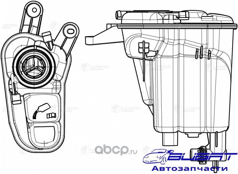 Бачок расширит. охл. жидкости для а/м Audi Q5 (08-)/A4 (07-)/A5 (07-) 1.8i/2.0i/2.0D (LET 1812) 1