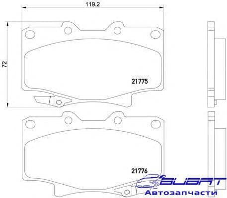 Колодки тормозные дисковые передн. LAND CRUISER - BUNDERA (PZJ7_ KZJ7_ HZJ7_ BJ7_ LJ7_ RJ7 LAND 1