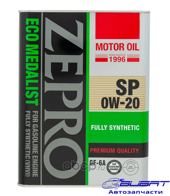 Масло моторное ZEPRO ECO MEDALIST FS SP/GF-6A 0W-20 4л 4250-004-0 1