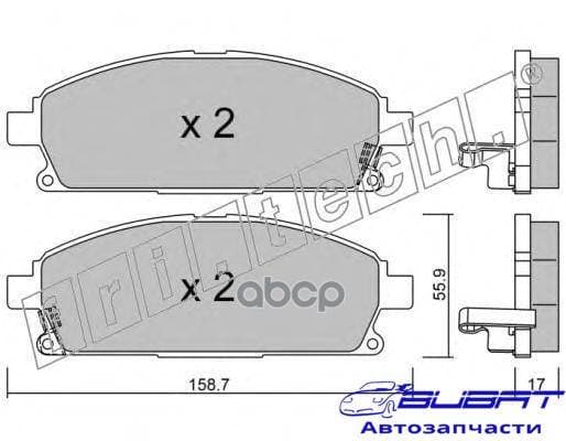 Колодки тормозные дисковые Nissan Pathfinder(R50) 96-05 1