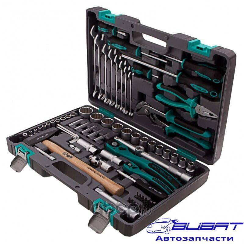 Набор инструментов 76 предметов, 12 гранные головки STELS 3