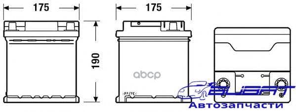 EXIDE EB440 EXCELL_аккумуляторная батарея! 19.5/17.9 евро 44Ah 400A 175/175/190\ 1