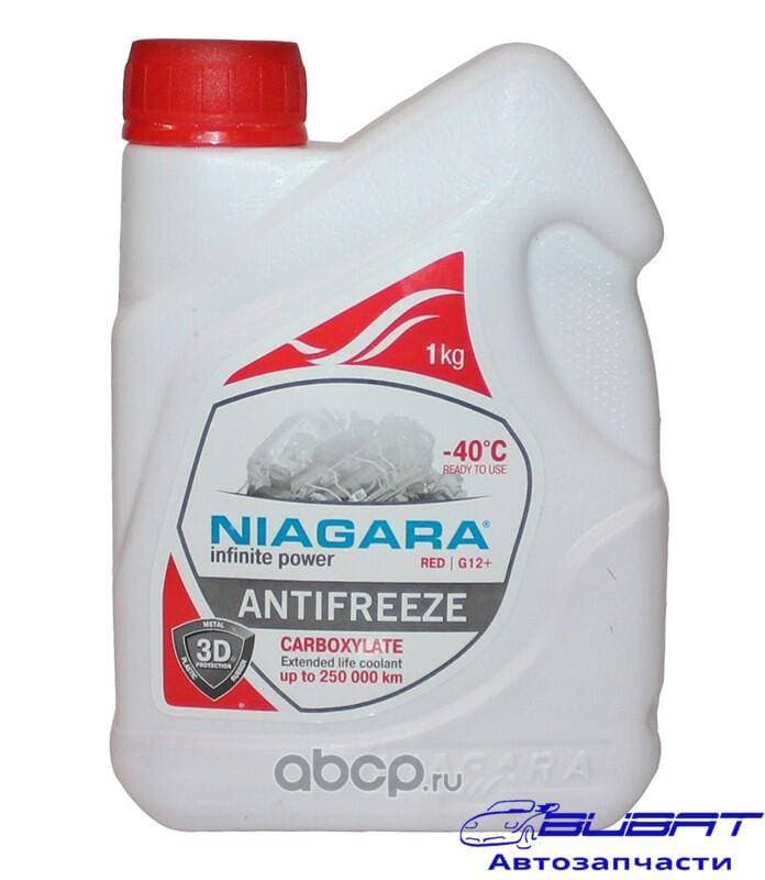 Жидкость охлаждающая "Антифриз" "Ниагара" G12+ (карбоксилатный)(красный) 1 кг 1