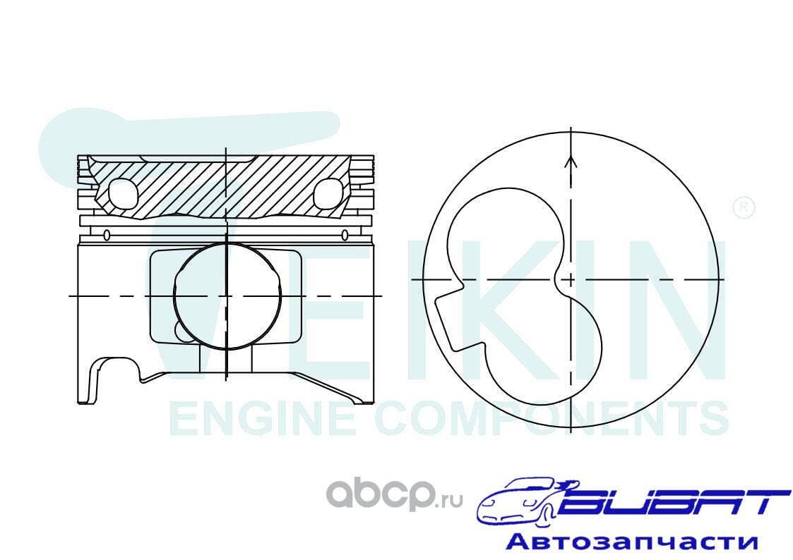 Поршни (к-т 4 шт) TOYOTA SURF/PRADO 1KZ-TE 1