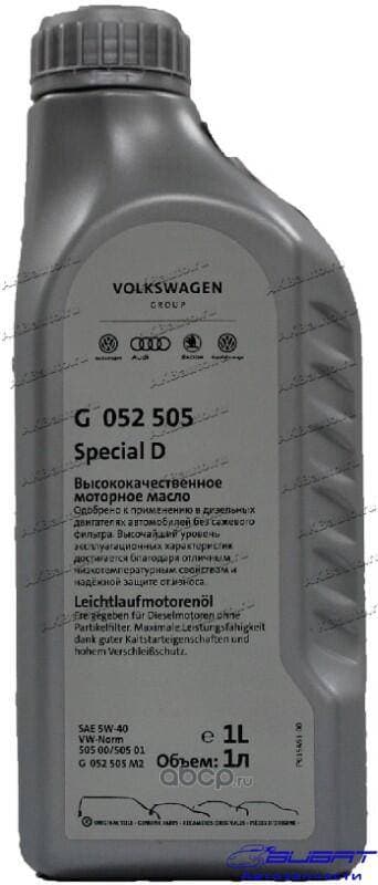 Масло моторное Special D 5W40, 1L, VW-Norm 505 00505 01 1