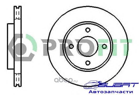 Диск тормозной передний FORD FOCUS 1.4I 16V,1.6I 16V,1.8I 16V,2.0I 16V,1.8DI 98- 258x22mm 1