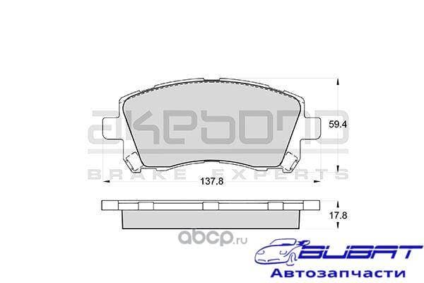 Колодки тормозные дисковые передние ПОДХОДЯТ ДЛЯ SUBARU FOERSTER (SF), LEGASY II-IV, OUTBACK (BE, BL) AN-463WK 1